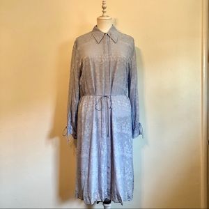 NWT & Other Stories Blue Brocade Button Up Dress